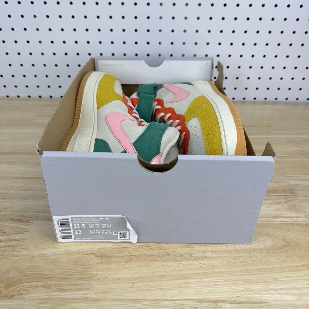 Nike Air Force 1 Mid Coconut Milk Gray 2022 nby Af1 New Mens Size 11.5